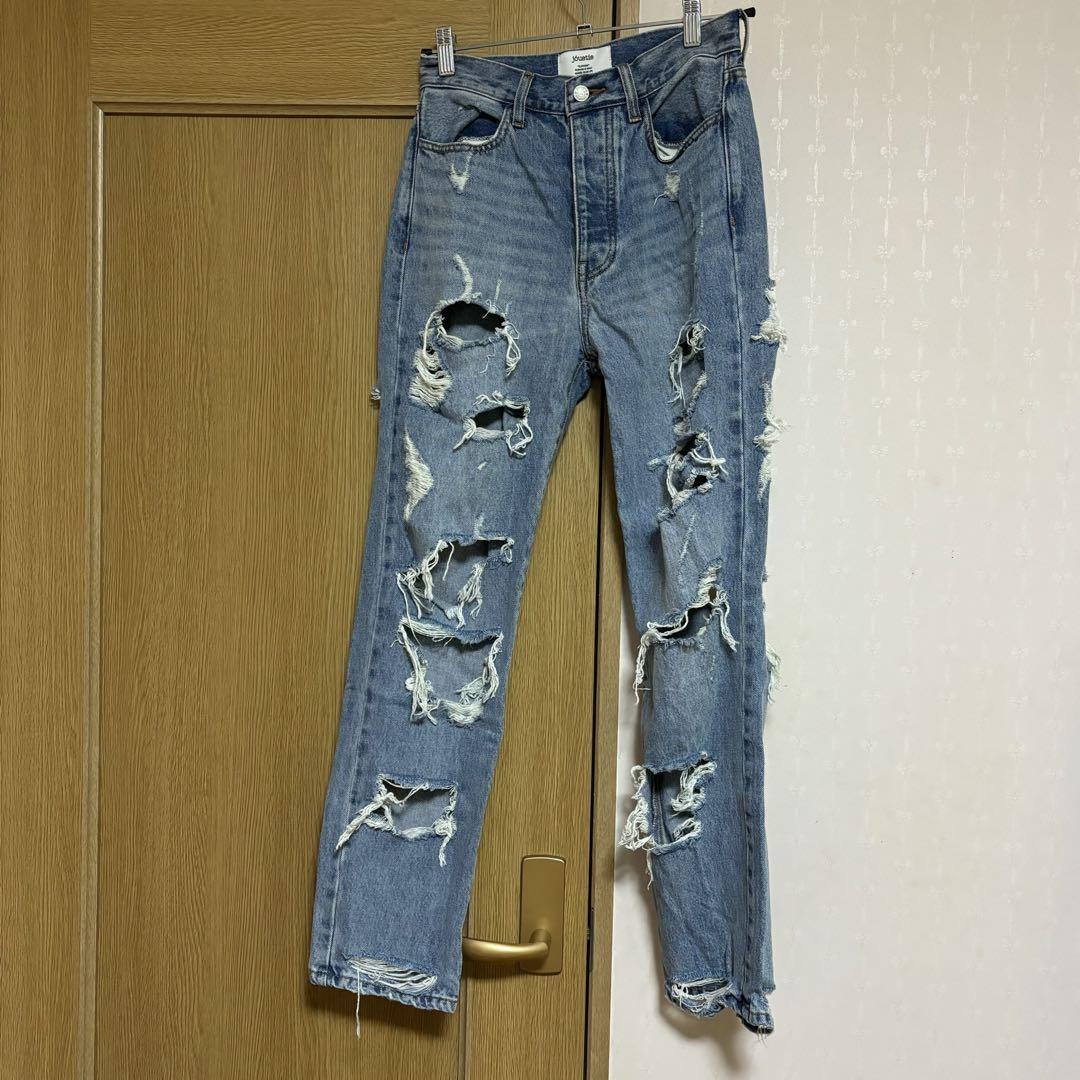 ジュエティ　ダメージ加工デニムパンツ