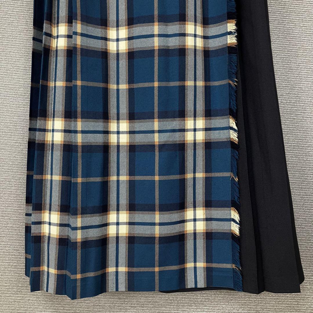 O’NEIL of DUBLIN パッチワーク キルト マキシスカート ブルー