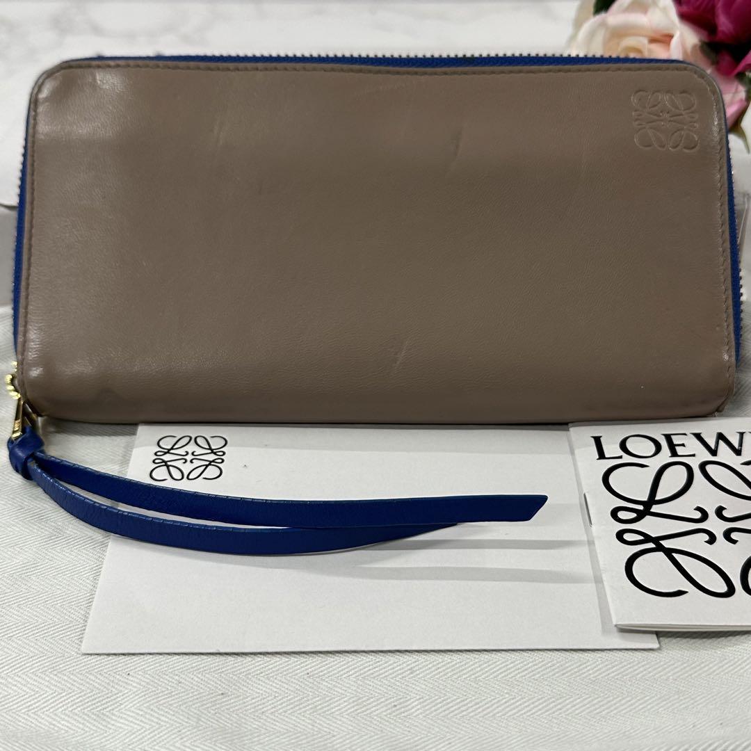 新品同様‼️ ロエベ LOEWE 財布 長財布 ロゴ ラウンドファスナー
