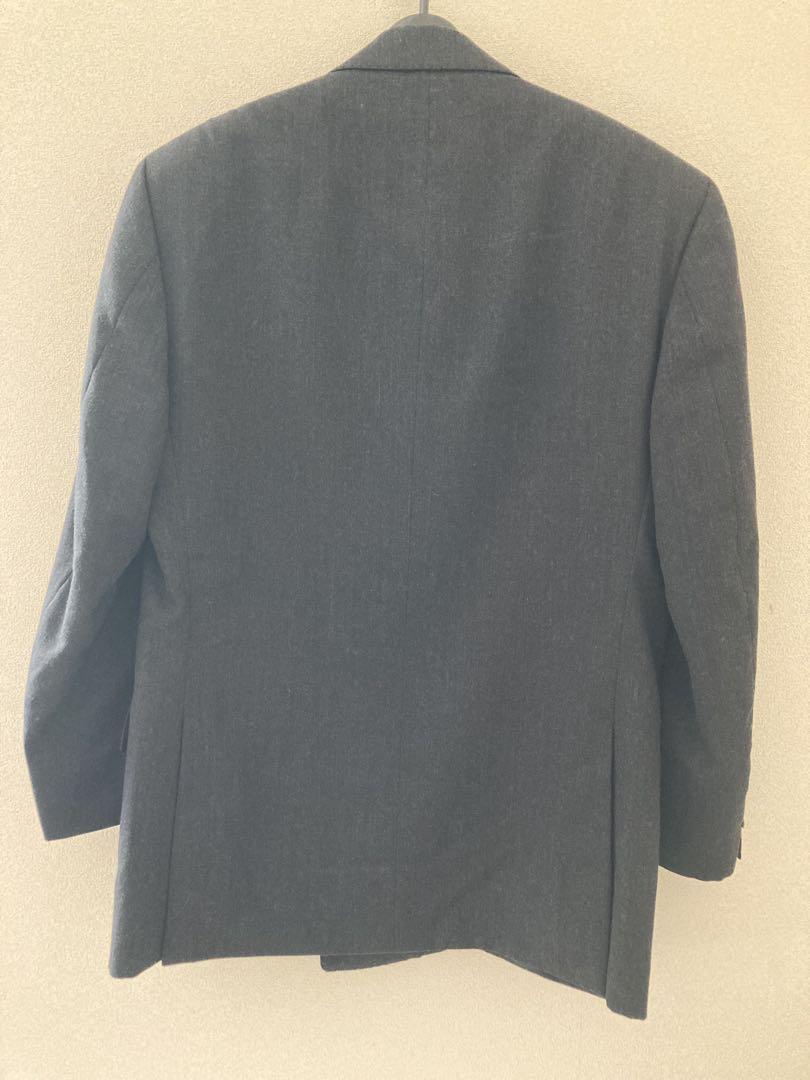 Burberrysバーバリー グレー ダブルジャケット46サイズ　Sサイズ相当