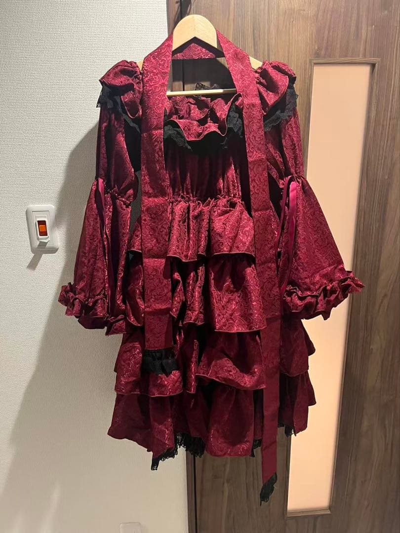 Vallée lys Coquelicot Dress ミディ丈 ジャガード SIZE