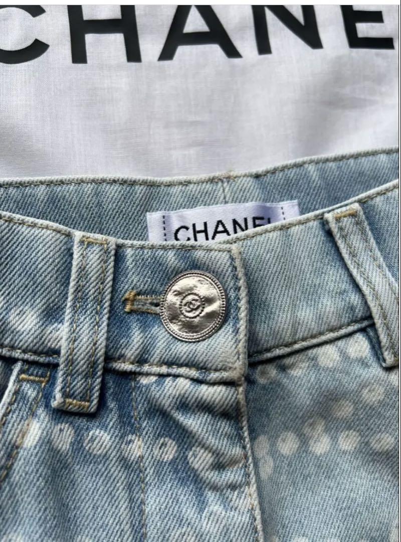 シャネル CHANEL デニムパンツ 34 2025新作 即完売品 人気カラー
