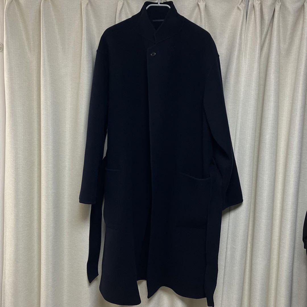 【美品】JOHN SMEDLEY ジョンスメドレー ロングーコート NAVY
