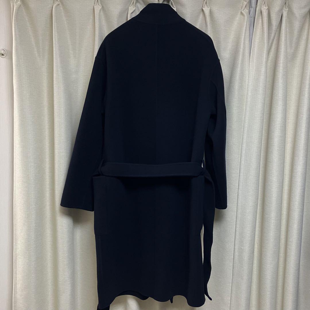 【美品】JOHN SMEDLEY ジョンスメドレー ロングーコート NAVY