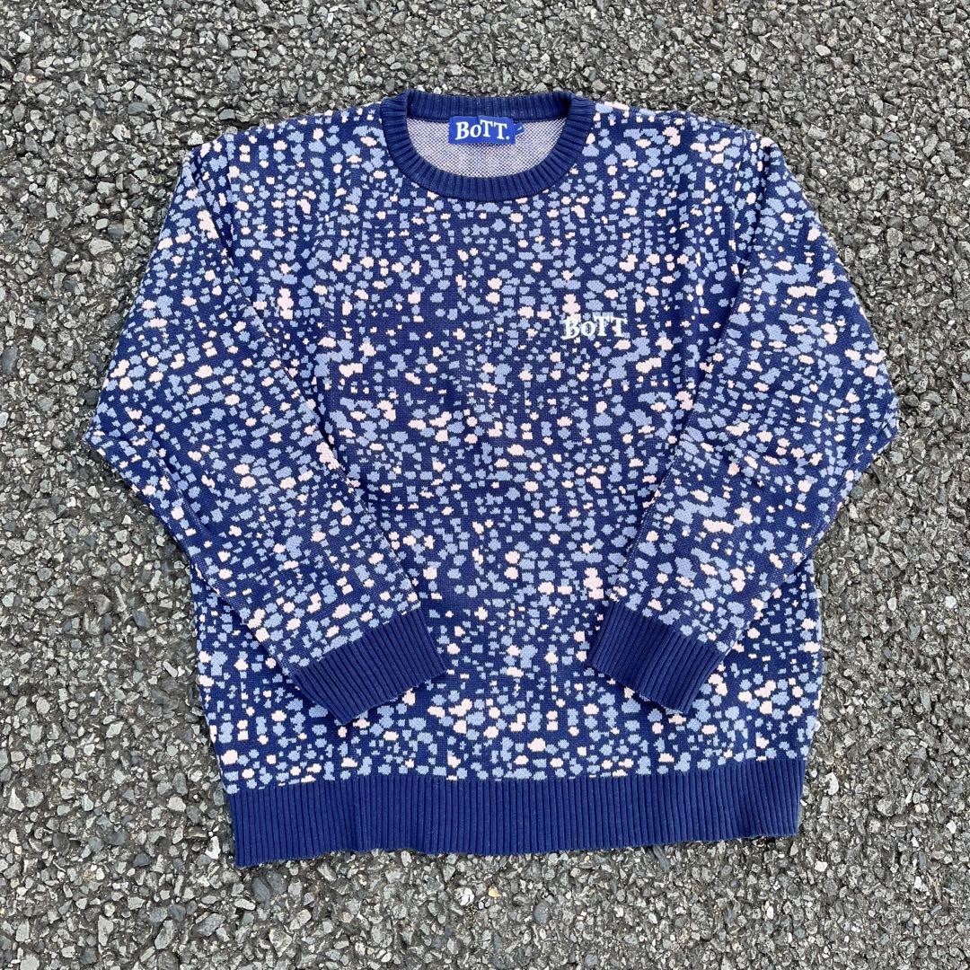 Bott 2022aw Paint Sweater(navy) Large