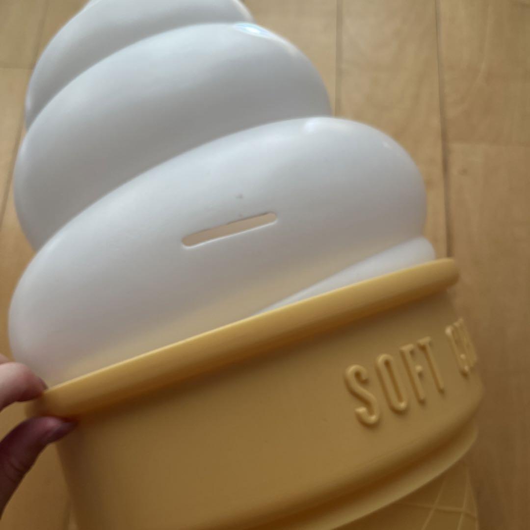 ソフトクリームオブジェ アイスクリーム 貯金箱