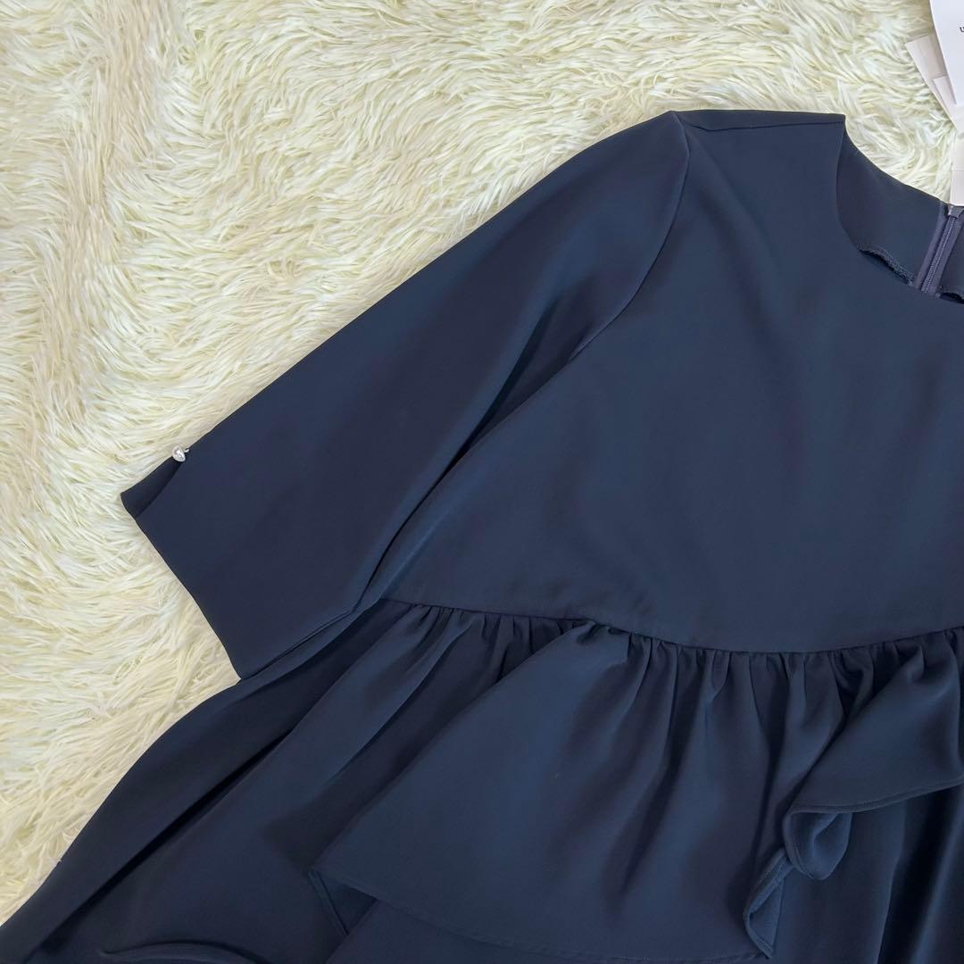 【新品】スコットクラブ Vin アシンメトリー フリル 袖パール ブラウス