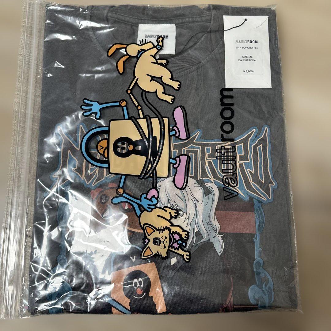 VR × TORORO TEE / CHARCOAL 猫麦とろろコラボ VR × TORORO TEE / CHARCOAL 猫麦とろろコラボ - メルカリ