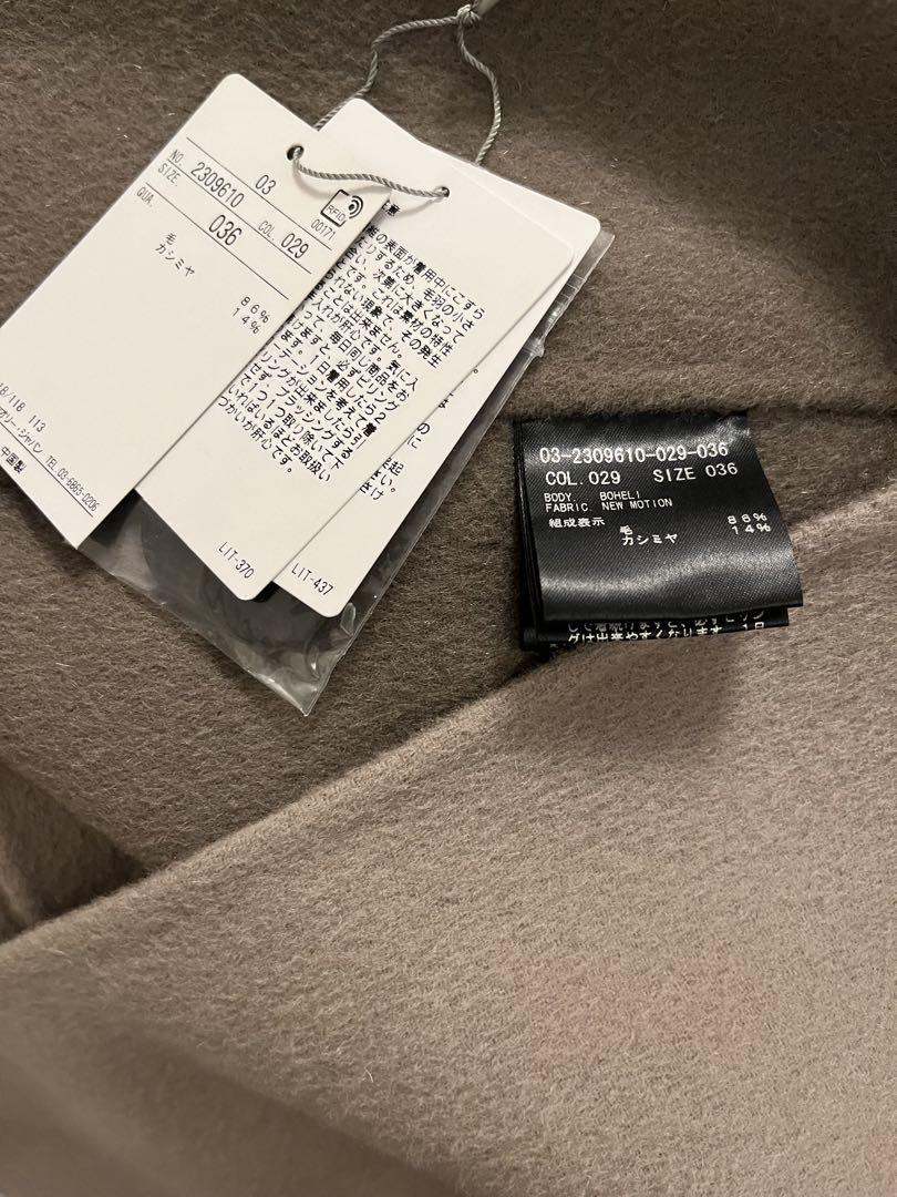 theory luxe ダブルフェイス　バイカラーロングコート　36