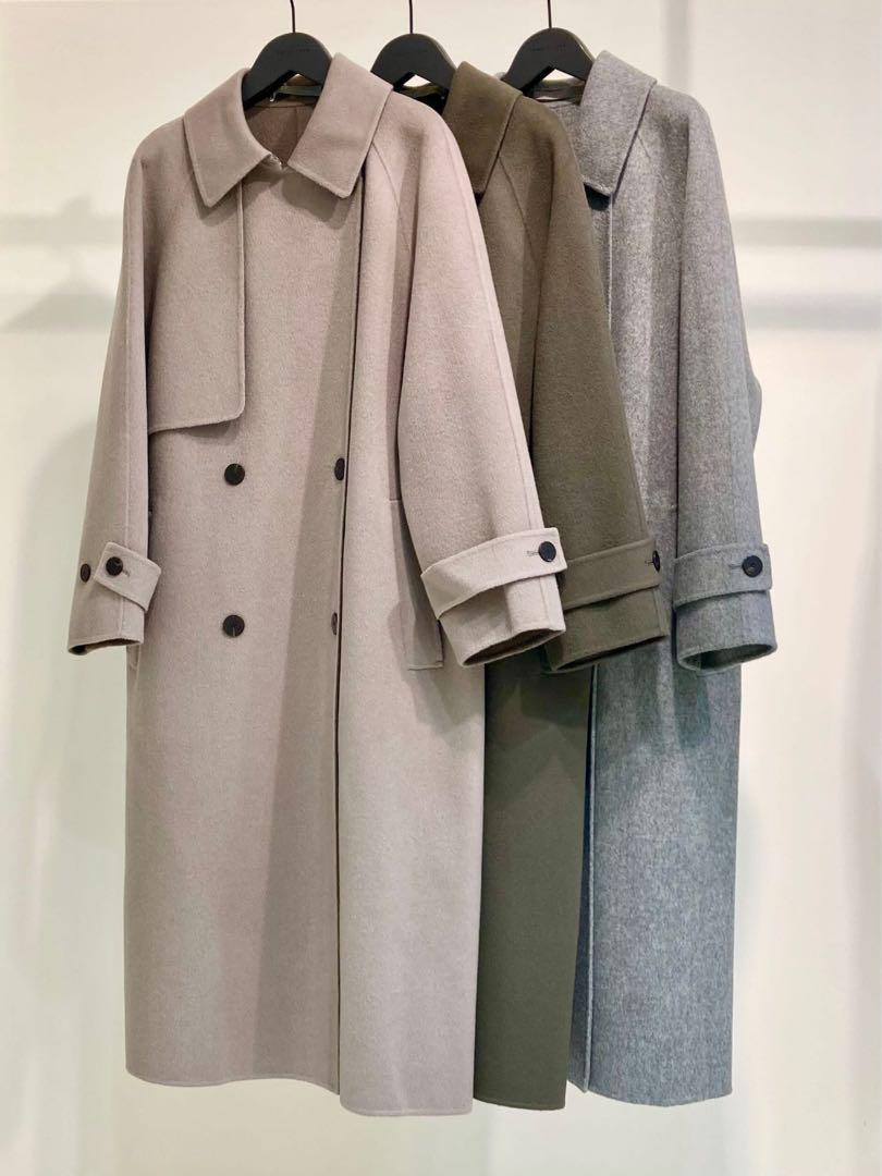 theory luxe ダブルフェイス　バイカラーロングコート　36