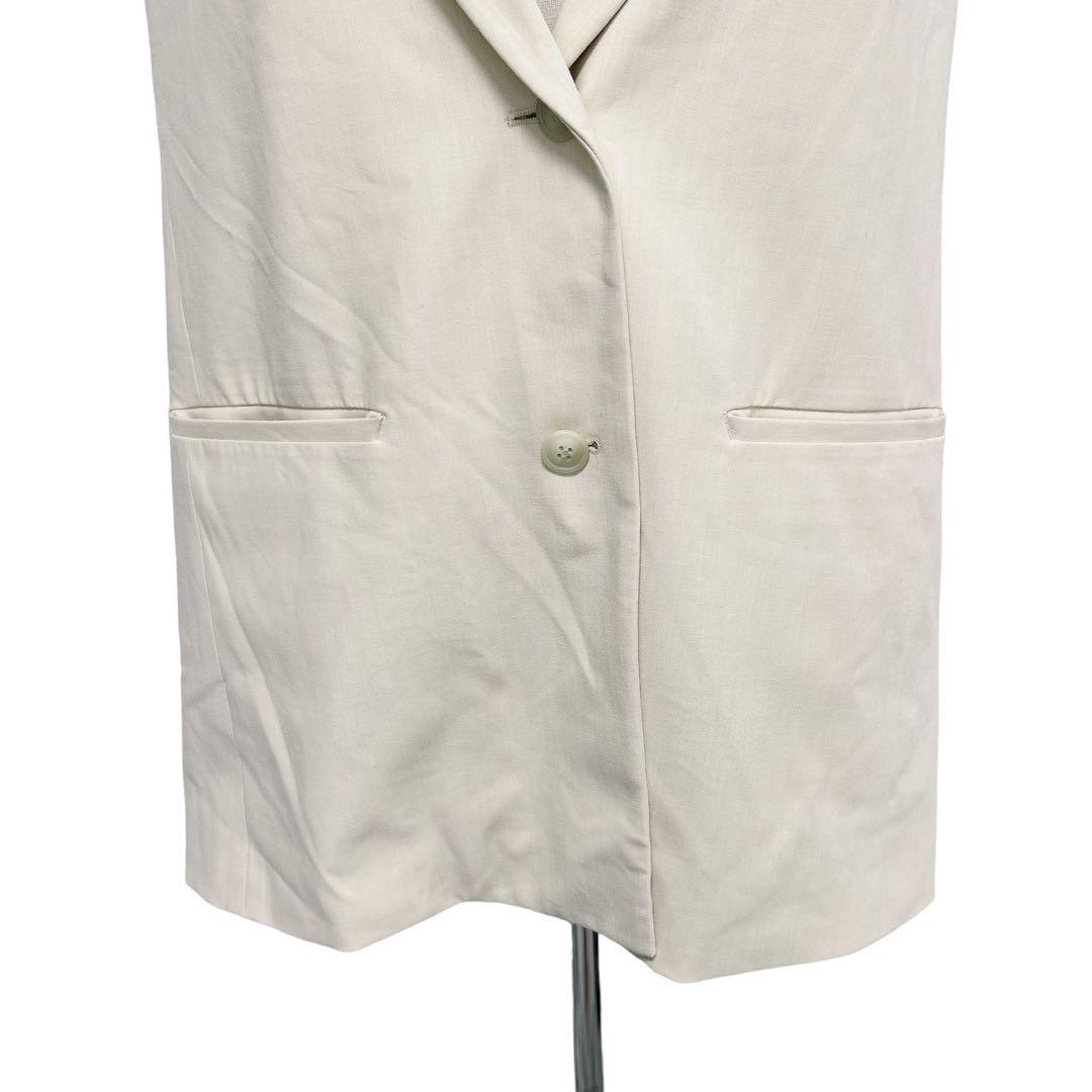 UNIQLO』ユニクロ ベスト ロング ジレ シンプル モード クリーム