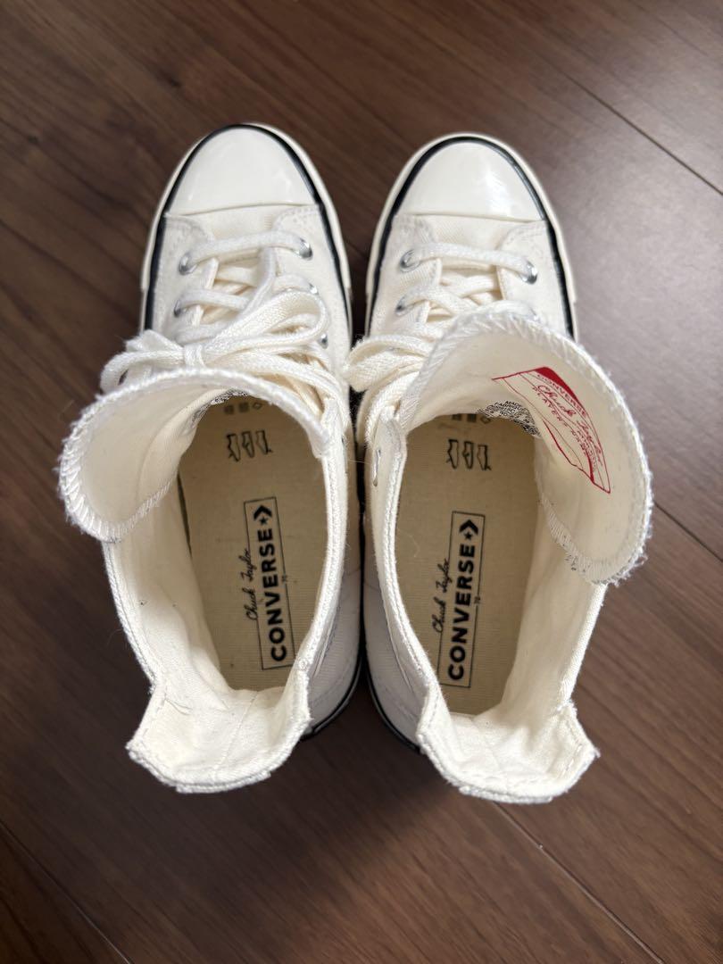 CONVERSE CT70 PLUS HI ホワイト 厚底 ハイカット 24.5 - メルカリ