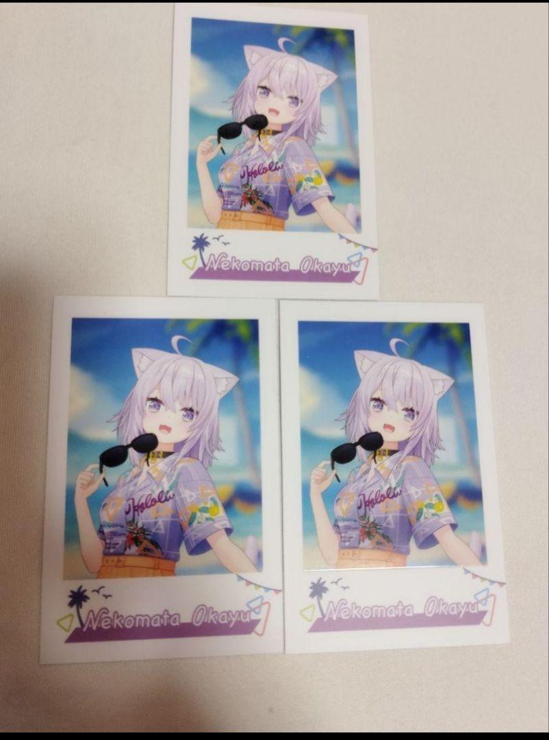 ホロライブ　EXPO　チェキ風カード　3枚セット　猫又おかゆ