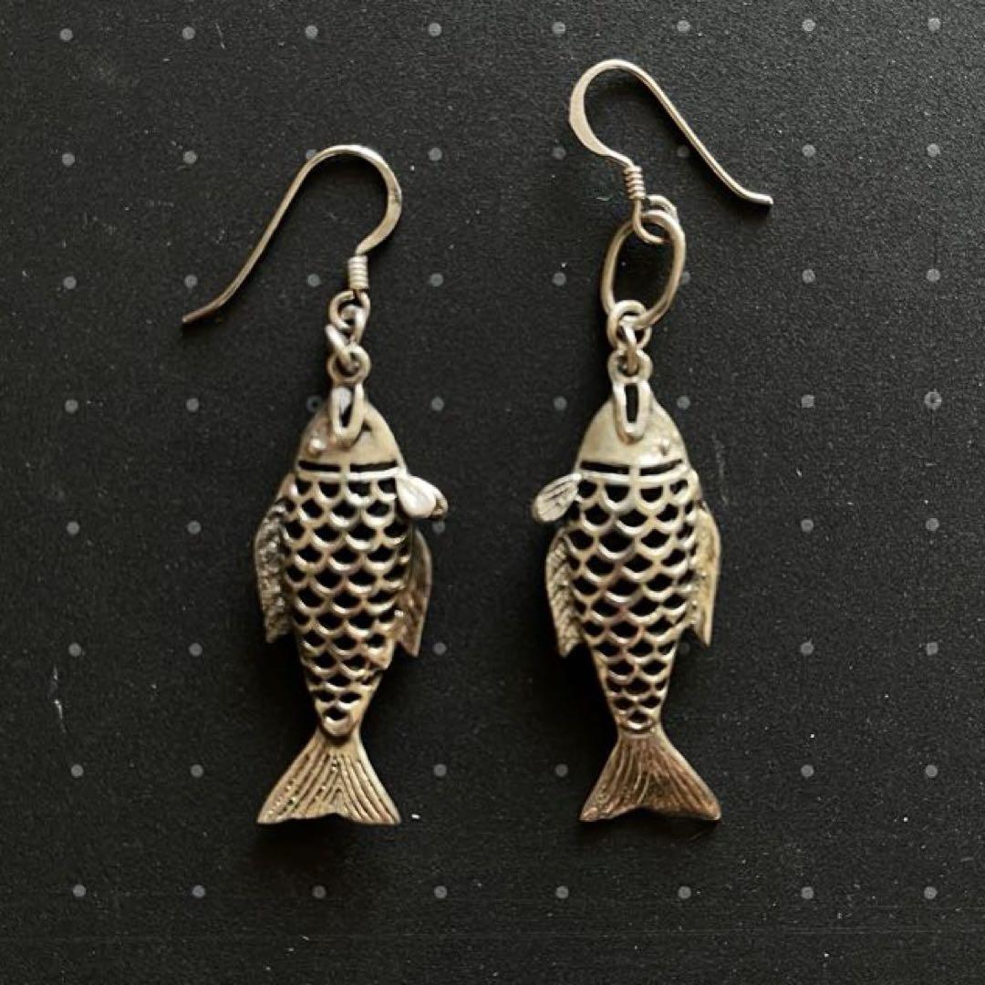 web限定アイテム 匿名配送】ビンテージ ピアス 魚 アクセサリー