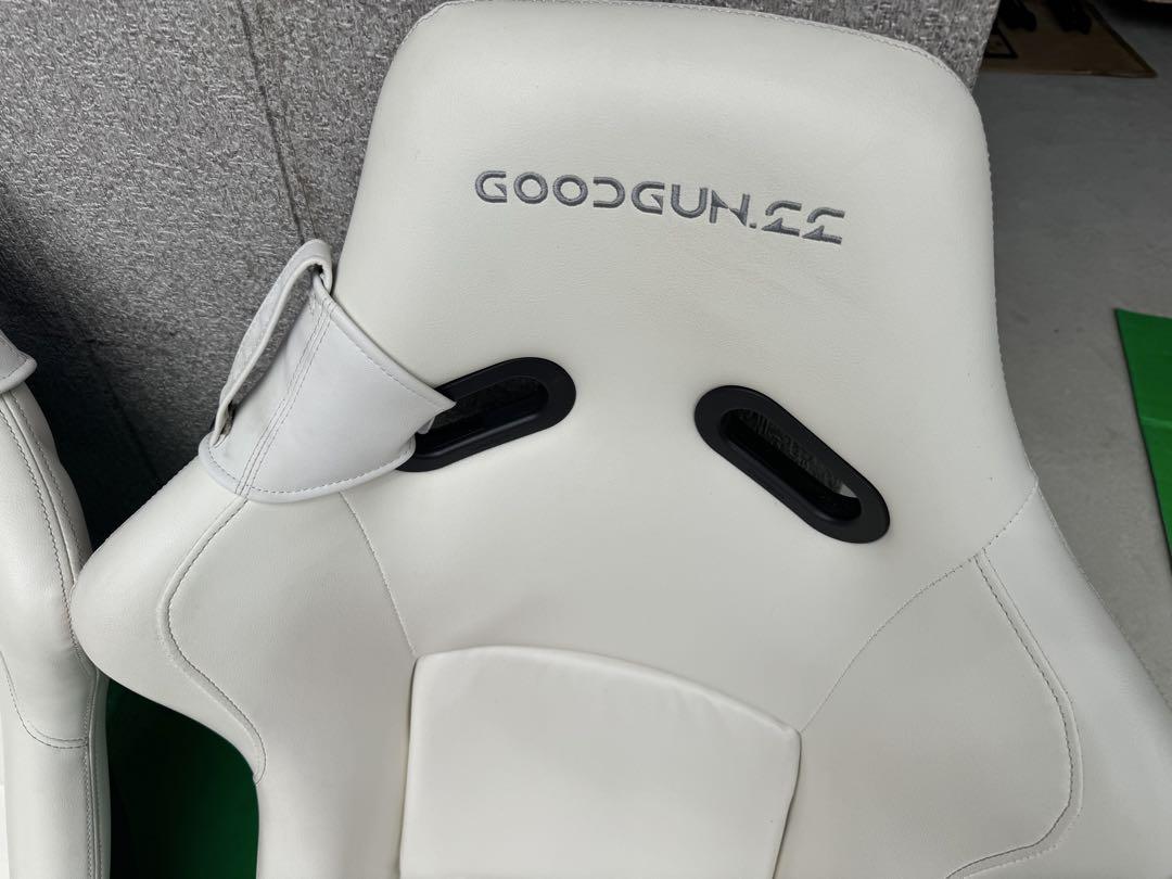 GOODGUN ホワイト フルバケットシート 2脚セット フェイクレザー