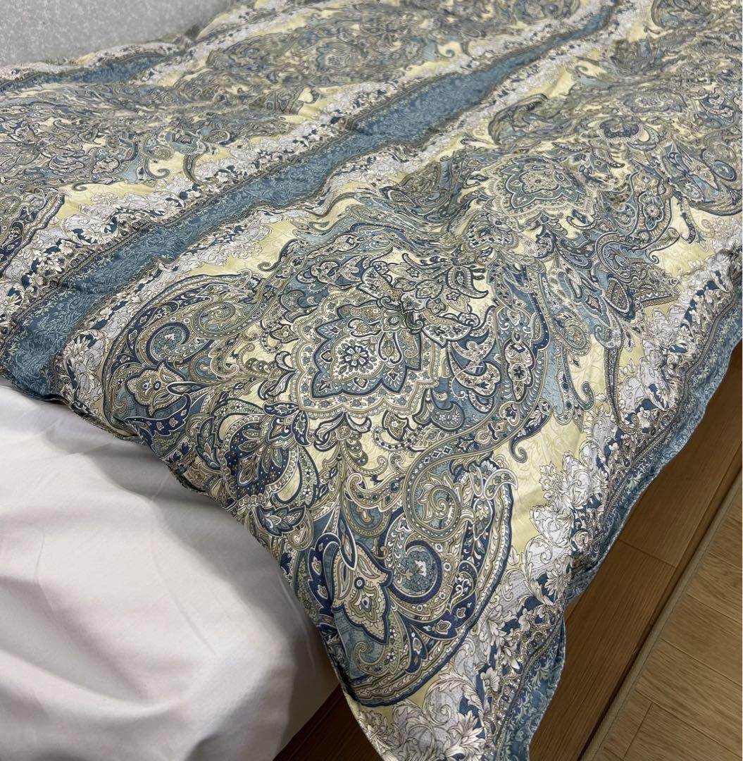 新品！超長綿60サテン生地 二層キルト ハンガリー産羽毛掛布団ダウン93％SL