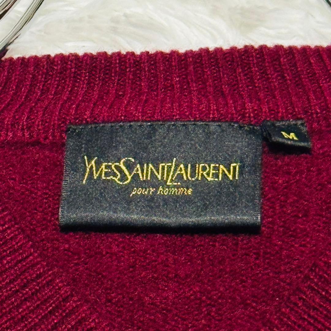 90's イヴ サンローラン ニット セーター カサンドラロゴ YSLロゴ M 90's イヴ サンローラン ニット セーター カサンドラロゴ YSLロゴ M
