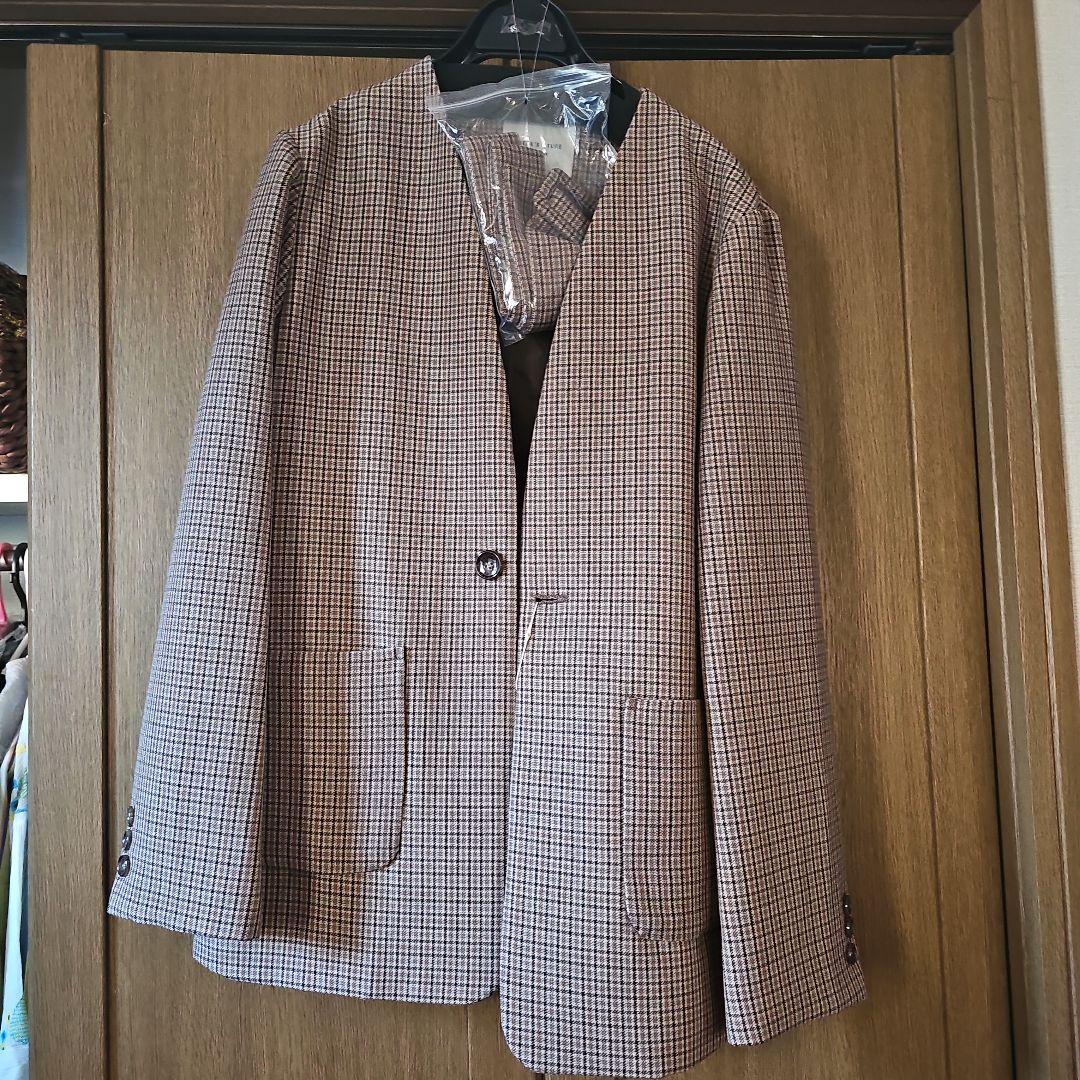 FREAK S STORE ブラウンチェックジャケット パンツセットM FREAK S STORE