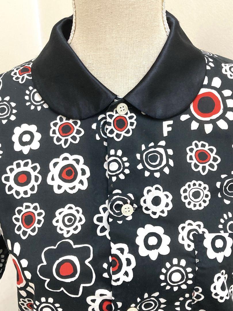 BLACK COMME des GARÇONS 花柄シャツ Mサイズ BLACK COMME des GARCONS 花柄シャツ M