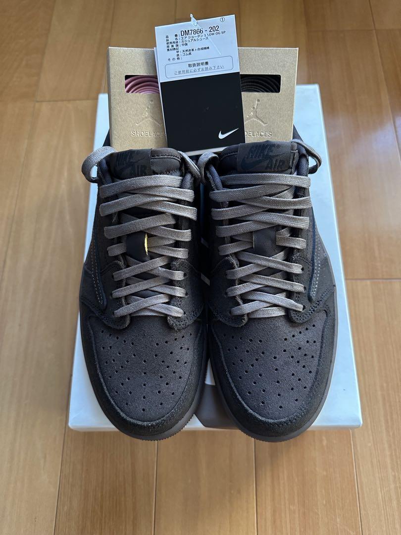 エア ジョーダン1 Low 26cm Travis Velvet Brown