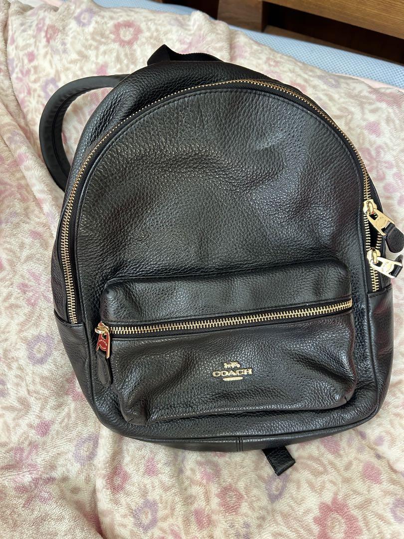 COACH ブラックレザー リュック COACH ブラックレザーリュック