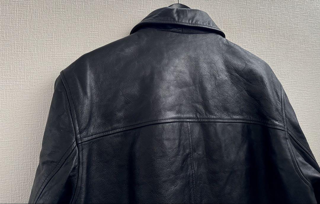 超スペシャル 90s GAP ギャップ レザー カーコート S ブラック 黒