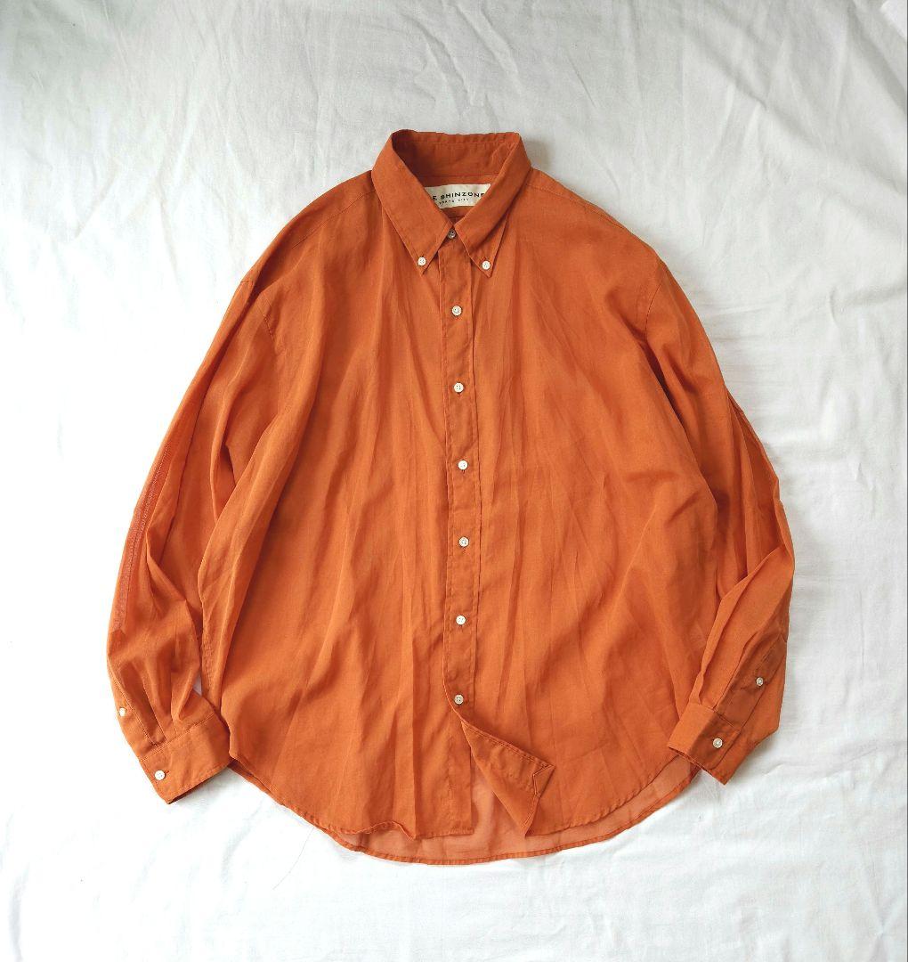 良品　THE SHINZONE SHEER DADDY SHIRT　オレンジ系