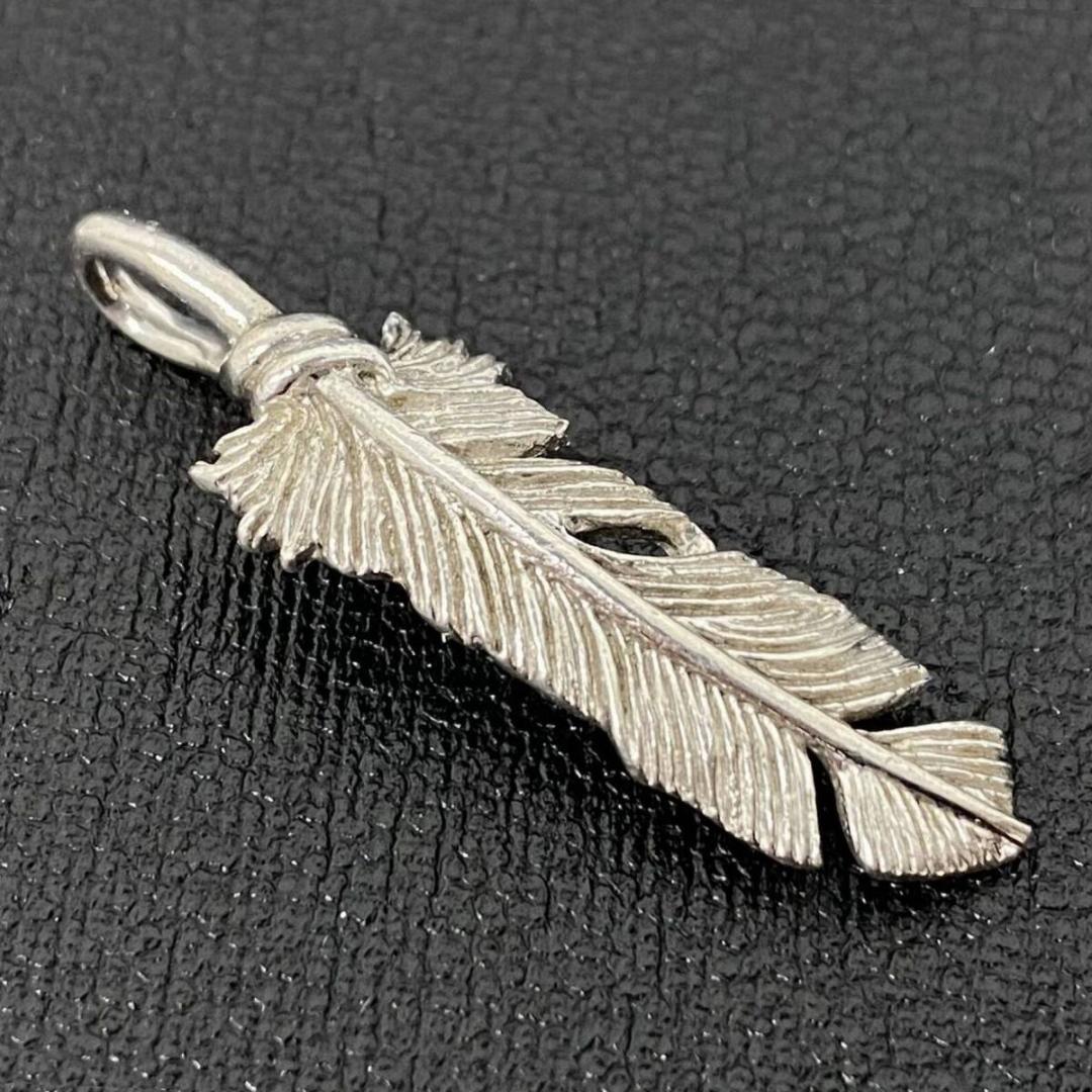 美品 SAAD シルバー 925 フェザー ペンダントトップ 2枚セット