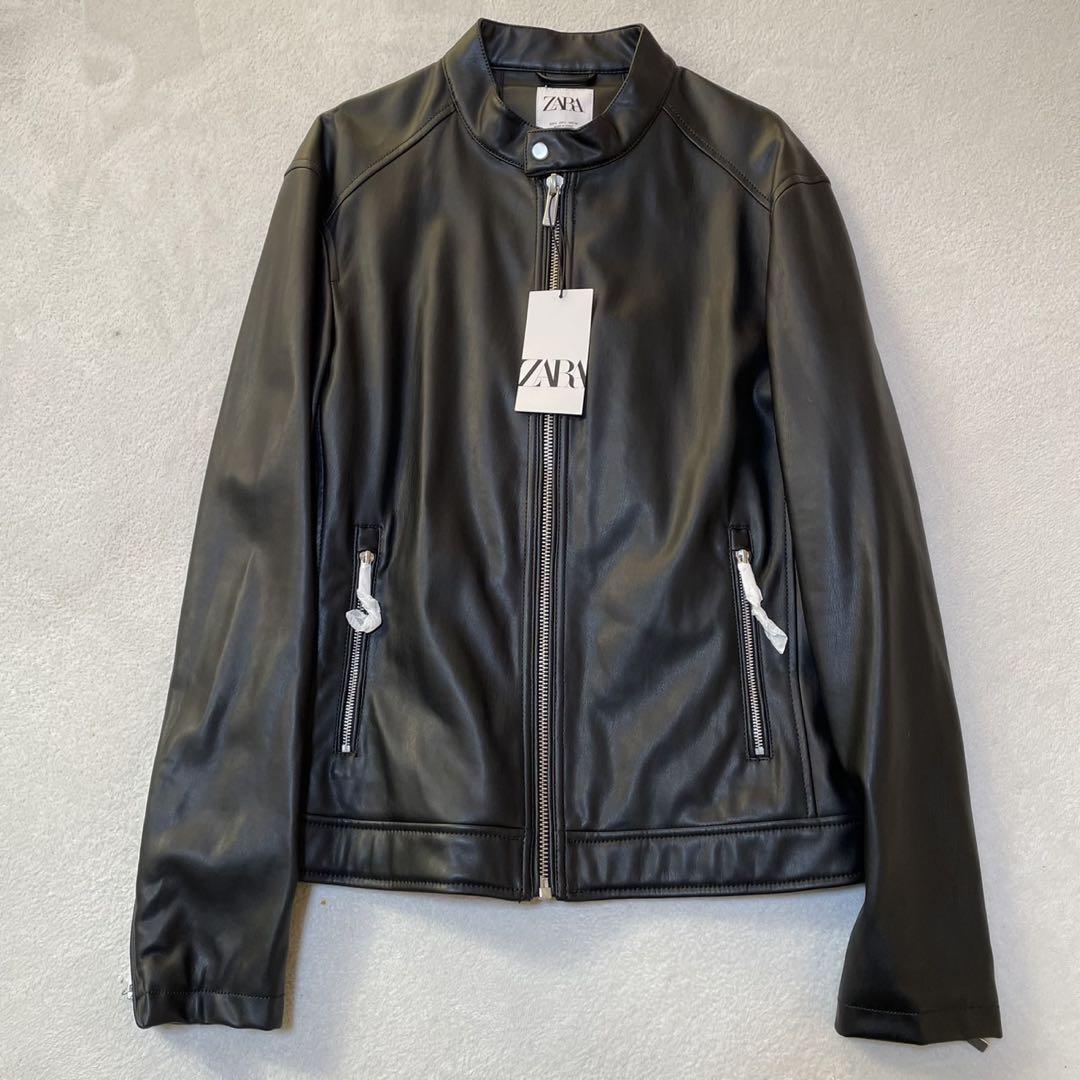 新品タグ付き✨ZARA シングルライダースジャケット　Lサイズ