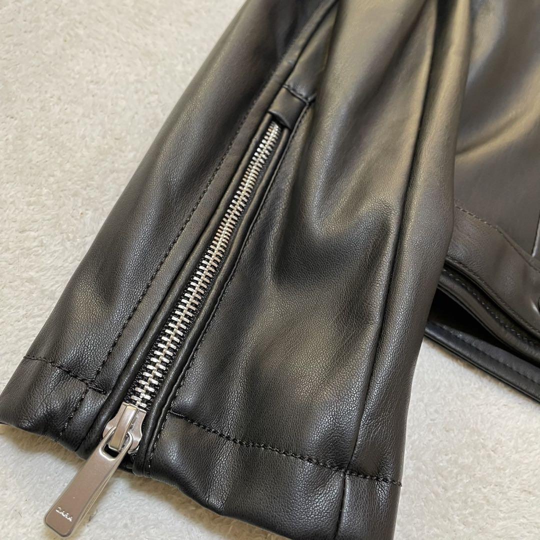 新品タグ付き✨ZARA シングルライダースジャケット　Lサイズ