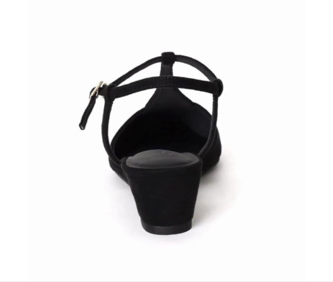 ✨新品✨LE TALON 4cm ポインテッドTストラップウエッジパンプス