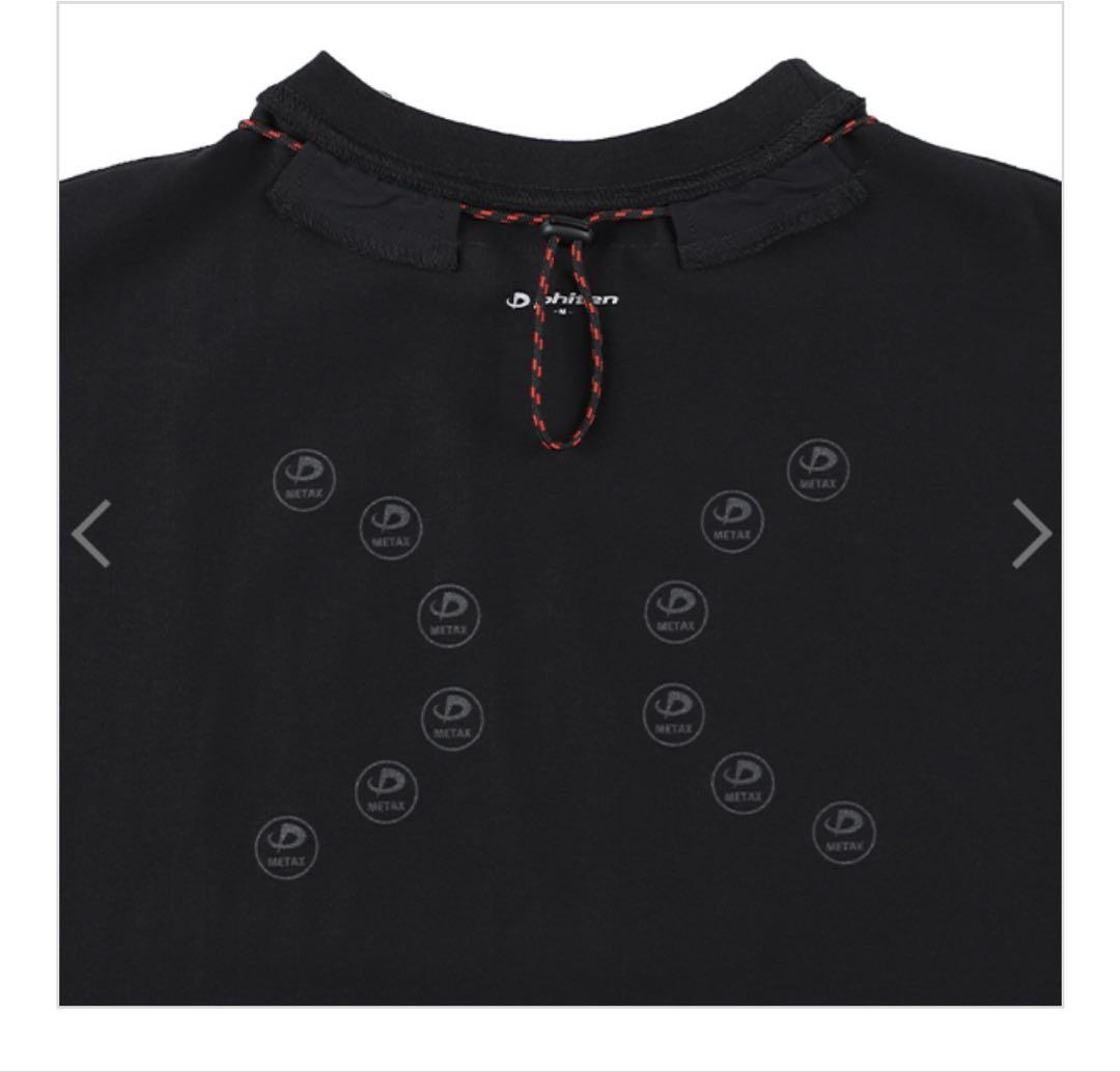 ファイテン　ハイブリッドネックTシャツ ブラック
