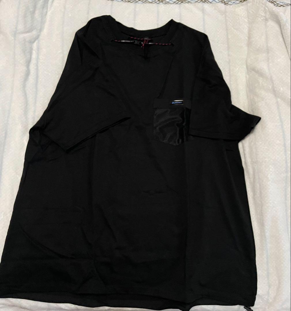 ファイテン　ハイブリッドネックTシャツ ブラック
