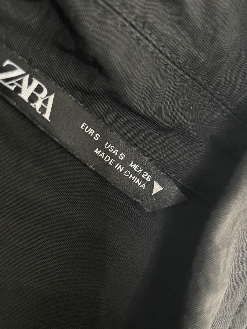 ZARA ショート ナイロン ワンピース　ブラック　Sサイズ