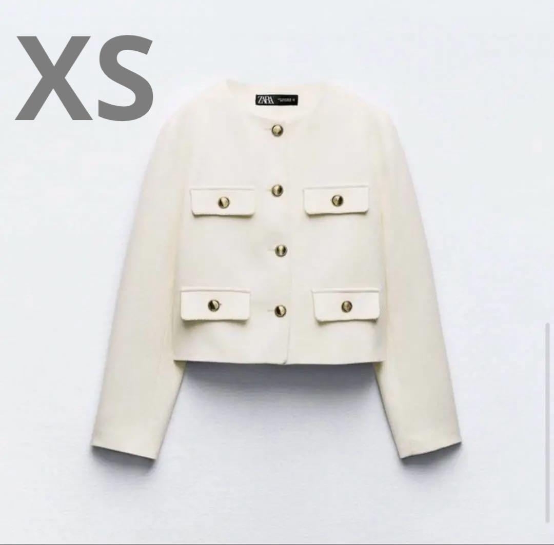 ☆値下げ不可☆ ZARA アウター ジャケット ラウンドネックピケブレザー ザラ ☆値下げ不可☆ ZARA アウター ジャケット ラウンドネックピケ