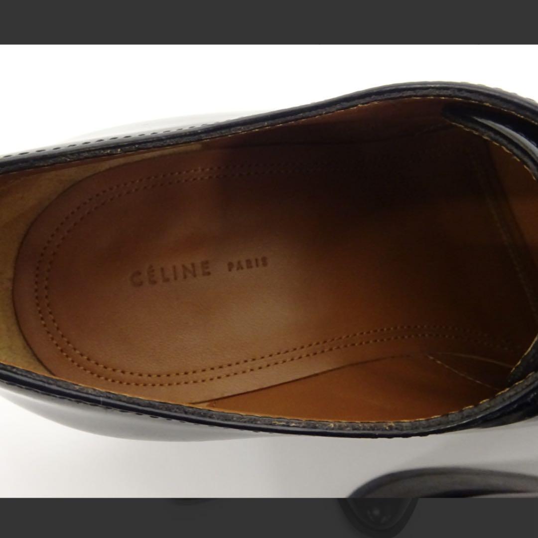 SNT307 CELINE レザー レースアップ ドレスシューズ 35 1/2