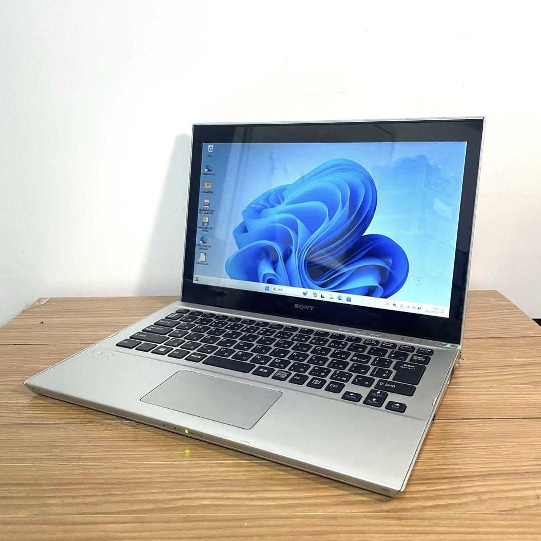 i5ホワイトSSD メモリ8ギガWindows11 カメラオフィスタッチパネル VAIO i5ノートPCタッチパネルSSDメモリ10ギガ Win11 オフィス