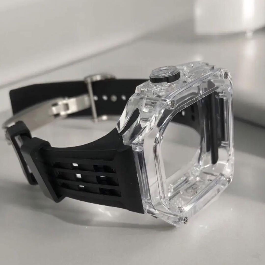 B49アップルウォッチラバーベルトApple Watchバンド　ケース　ウルトラ
