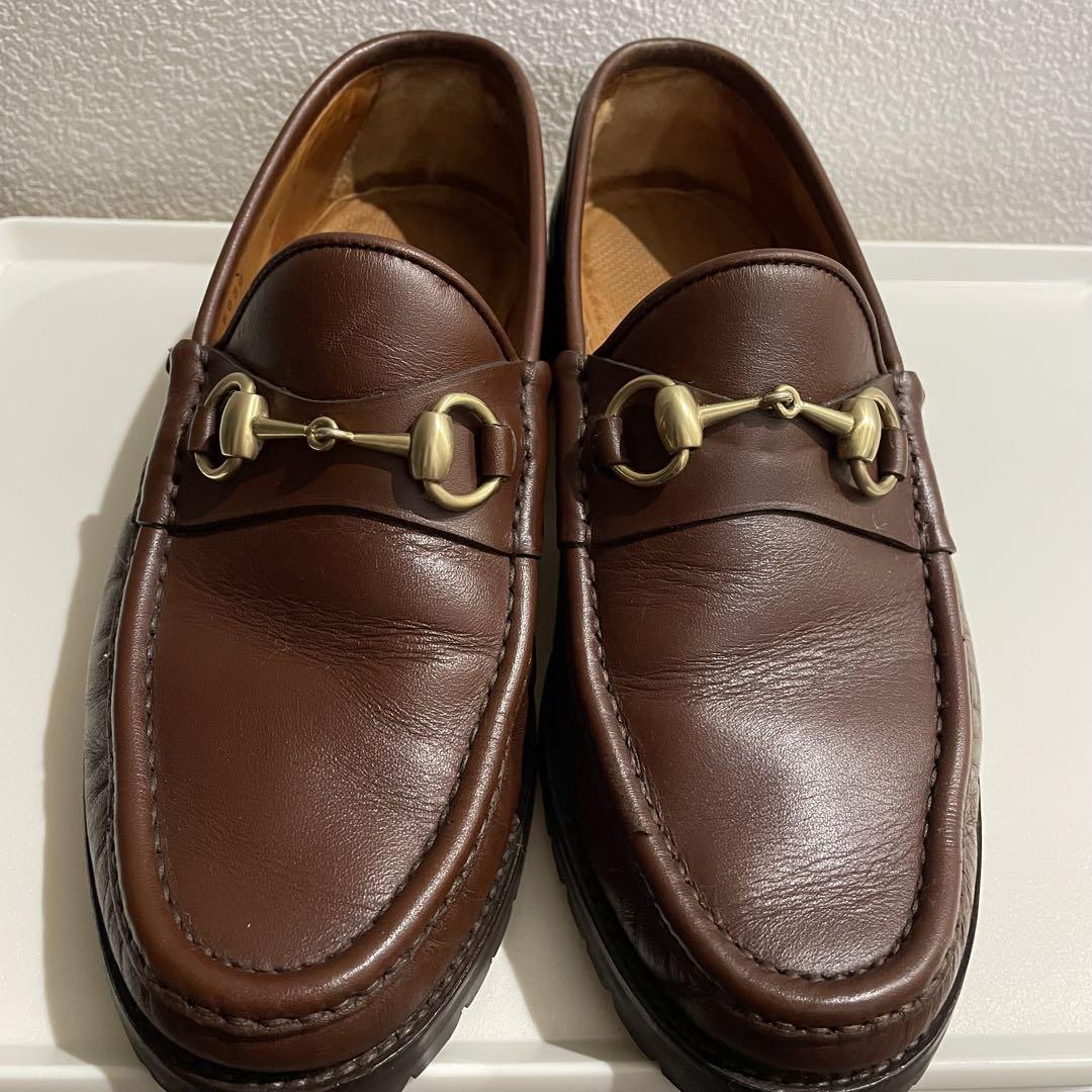 グッチ　GUCCI 革靴 ローファー ブラウン 25センチ【最終お値下げ】