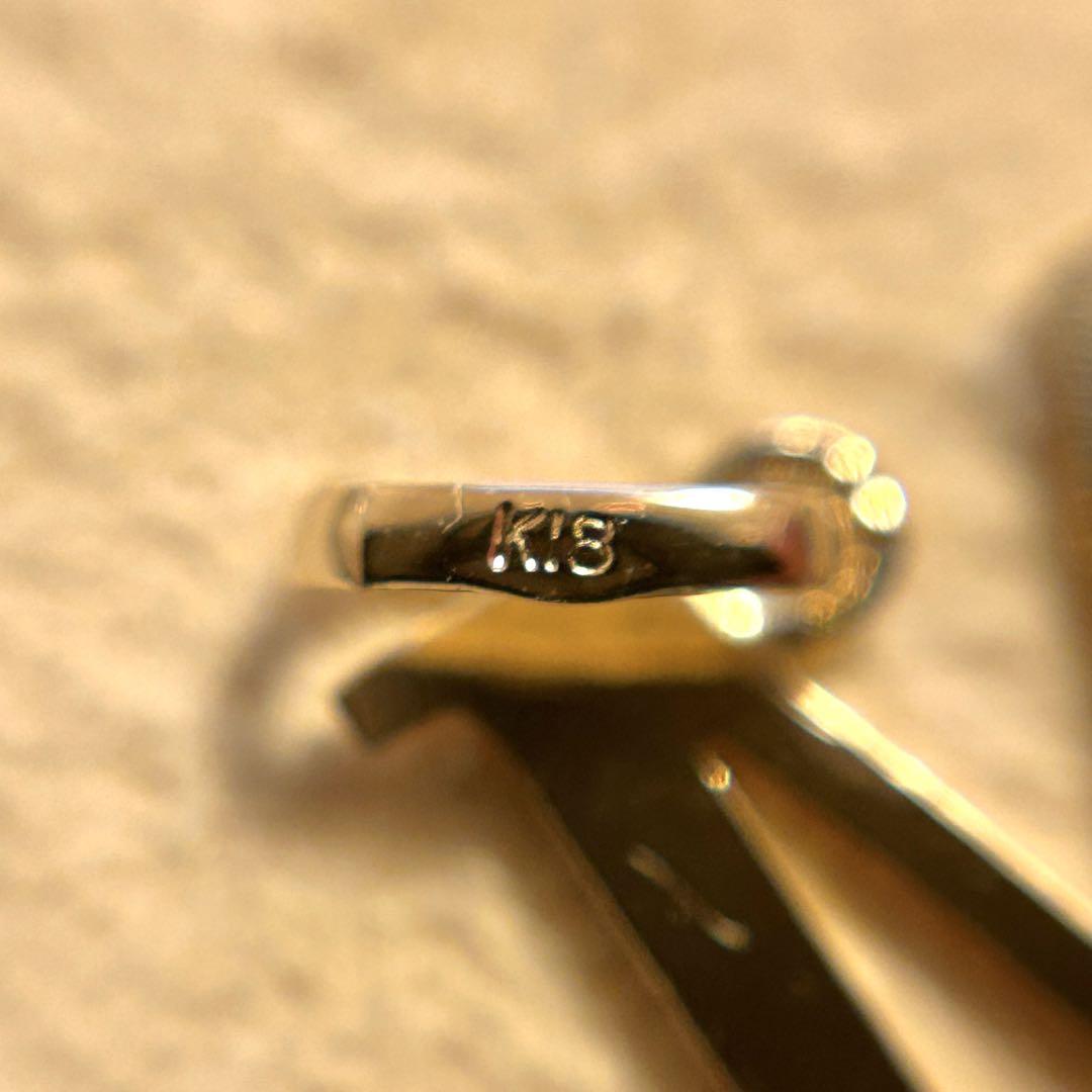 K18YG イニシャル アルファベット M トップ ヘッド チャーム 新品