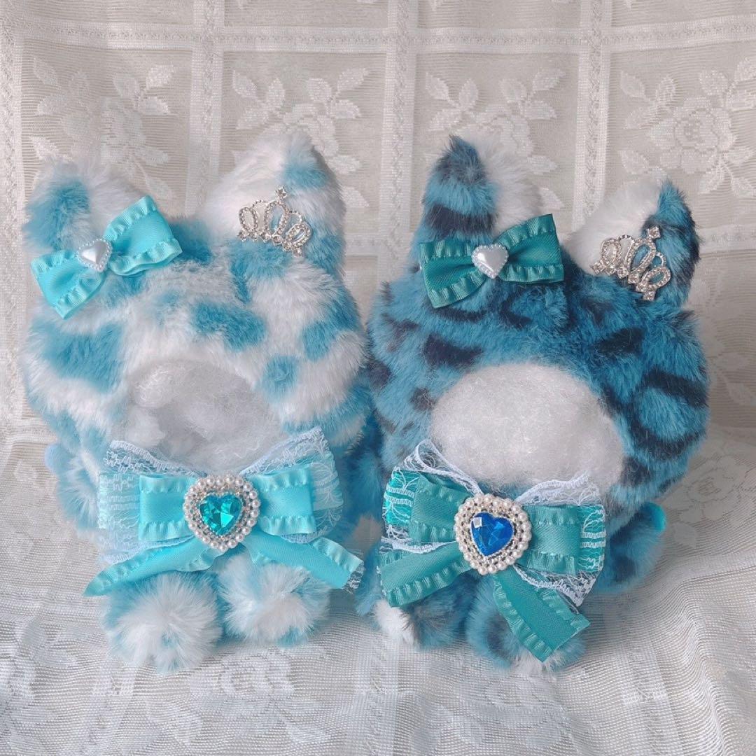 b.151 ぬい服 12cm ちびぐるみ 着ぐるみ おすわり 青 狼セット b.185 ぬい服 12cm ちびぐるみ 着ぐるみ おすわり 青色 天使狼