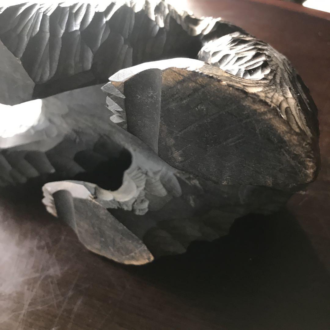 美品　木製　白老　木彫り熊　熊置物　木彫り　工芸品　手彫り　くま