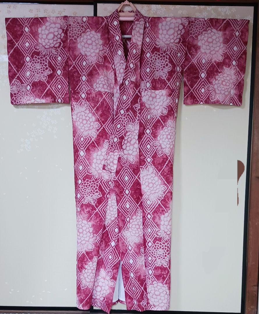 有松絞り 浴衣 レア 単色 美品 M～L