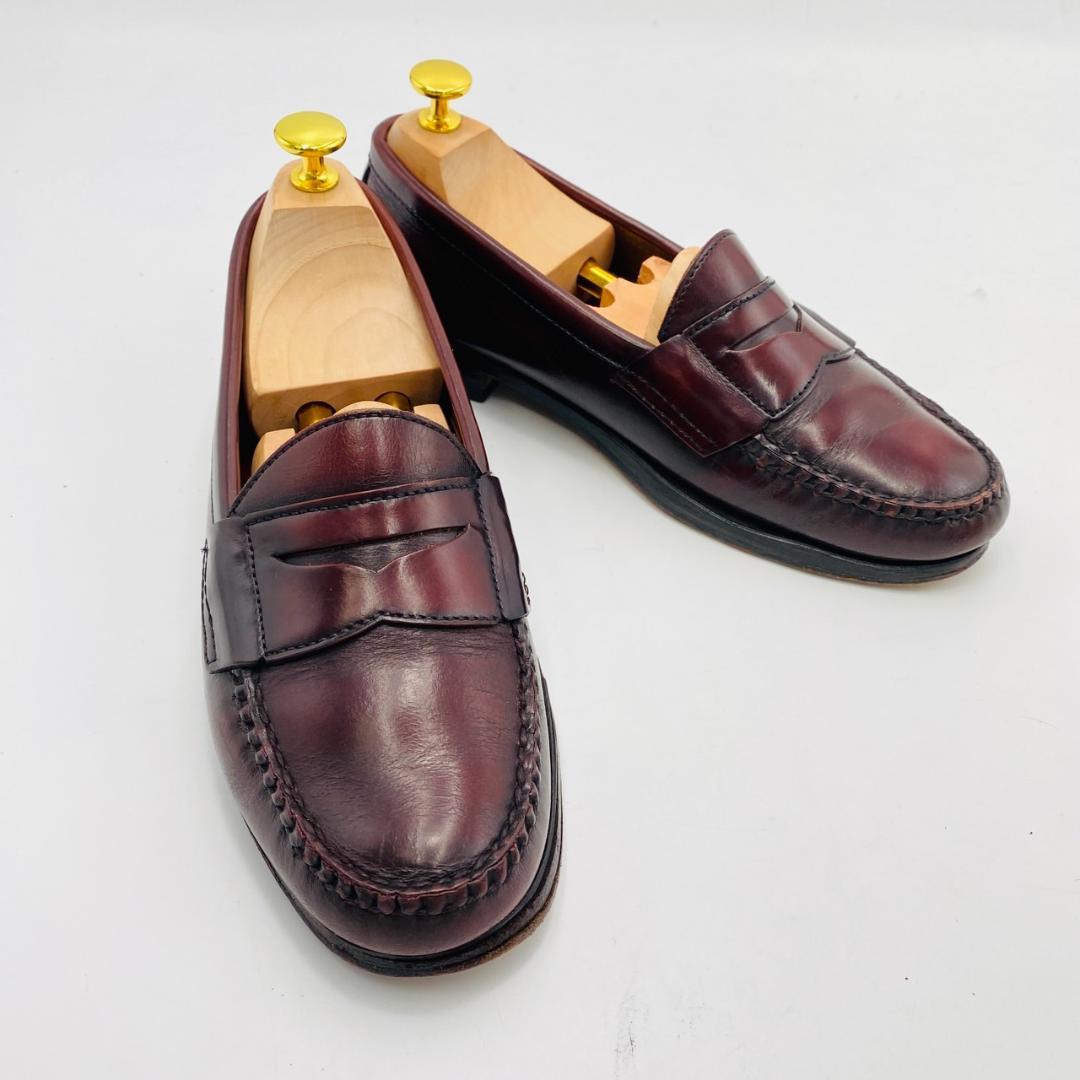 COLE HAAN コインローファー US6 1/2 バーガンディ メンズ