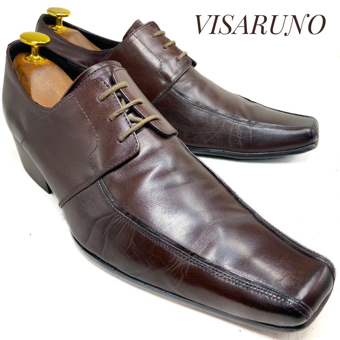 VISARUNO ビサルノ スワールトゥ ツーシーム 茶 ブラウン 24.5cm