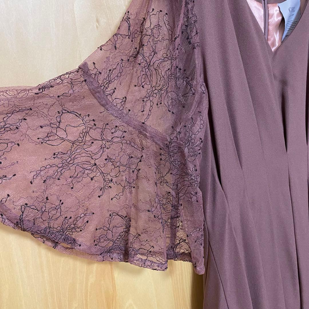 新品未使用 タグ付き GIRL レース素材フレアワンピース オケージョン 結婚式