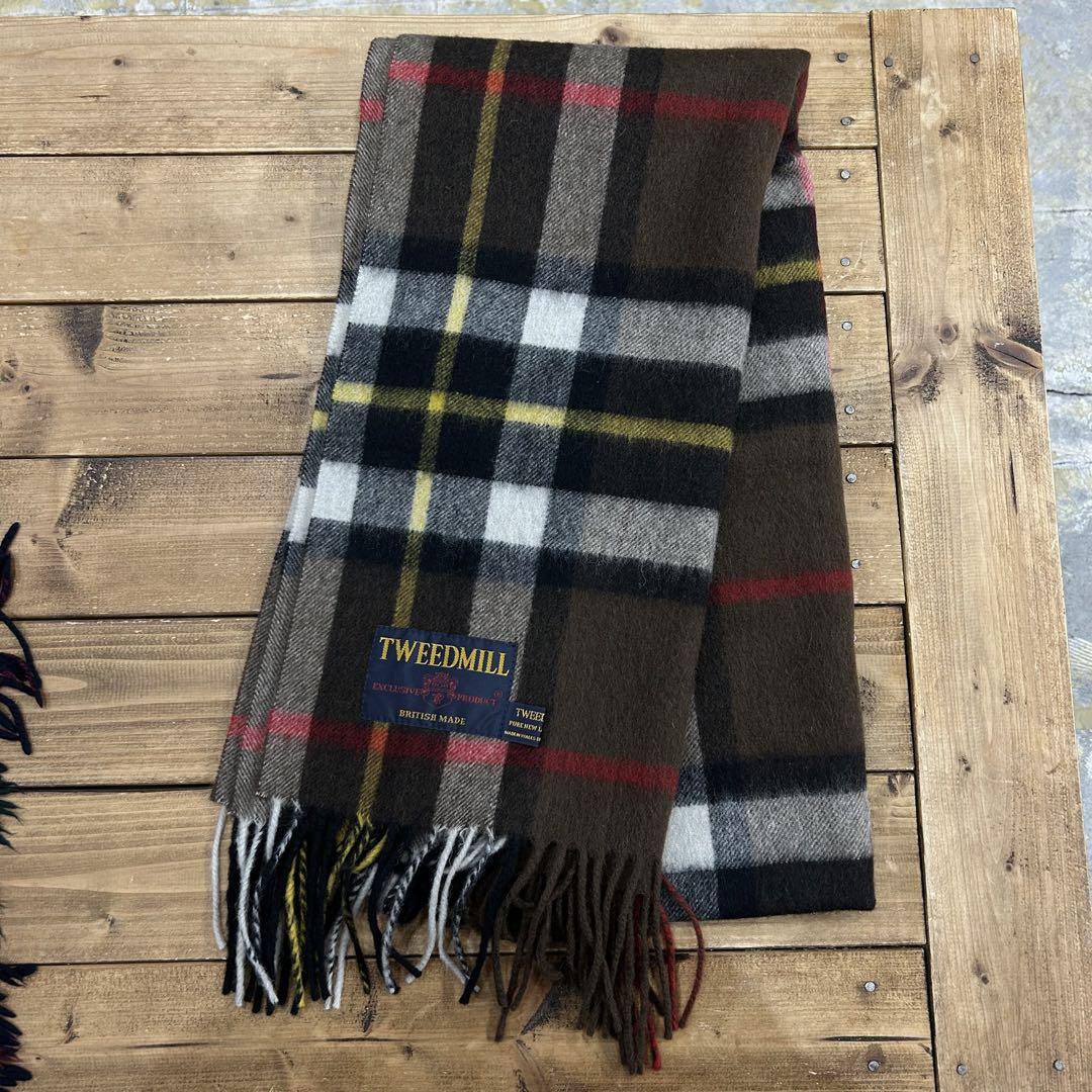 極美 イギリス製 TWEEDMILL 大判 ストール ブランケット
