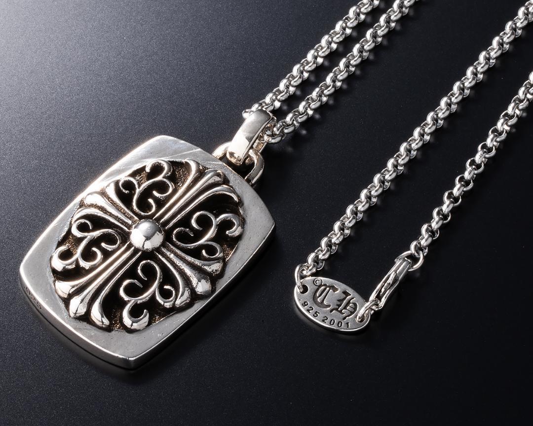 新品 シルバー925 ペンダント クロス ネックレストップ フレア クロス 50