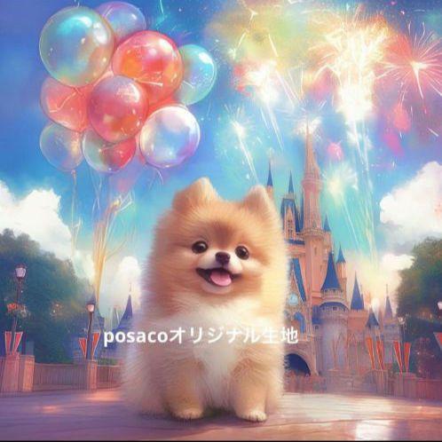 花火ワンコ パネル生地（ポメラニアン） 赤字覚悟⇒27,222円