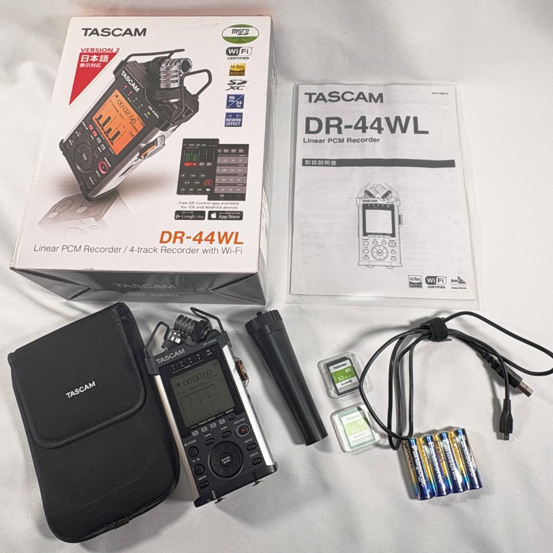 【美品】TASCAM DR-44WL Wi-Fi対応レコーダー SDカード2枚付